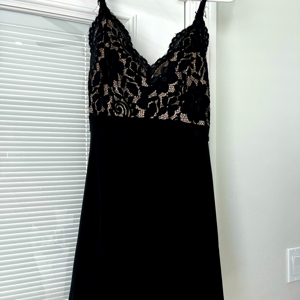 Black Pleated Spaghetti Strap Dress